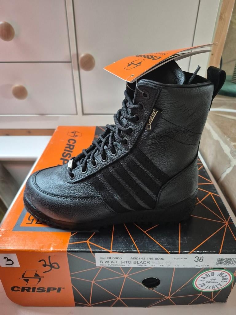 Bottines Crispi SWAT H.T.G. Black Neuves P36, Kleding | Dames, Schoenen, Nieuw, Lage of Enkellaarzen, Zwart, Ophalen of Verzenden