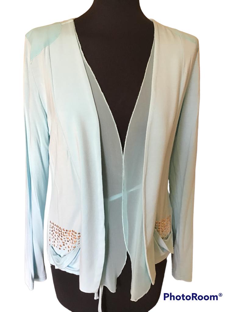 gilet Kristina Popovitch mt 40, Kleding | Dames, Maat 38/40 (M), Blauw, Ophalen of Verzenden, Kristina popovitch