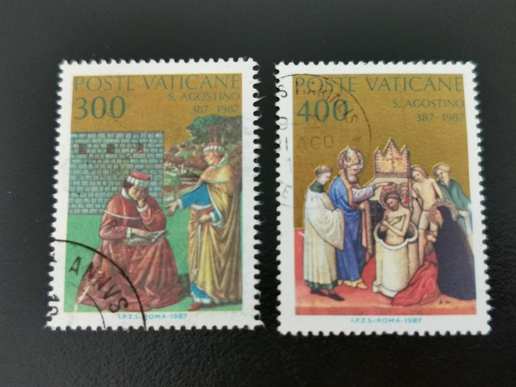 Vaticaanstad 1987 - 1600 jaar bekering van Sint-Augustinus, Ophalen of Verzenden, Gestempeld