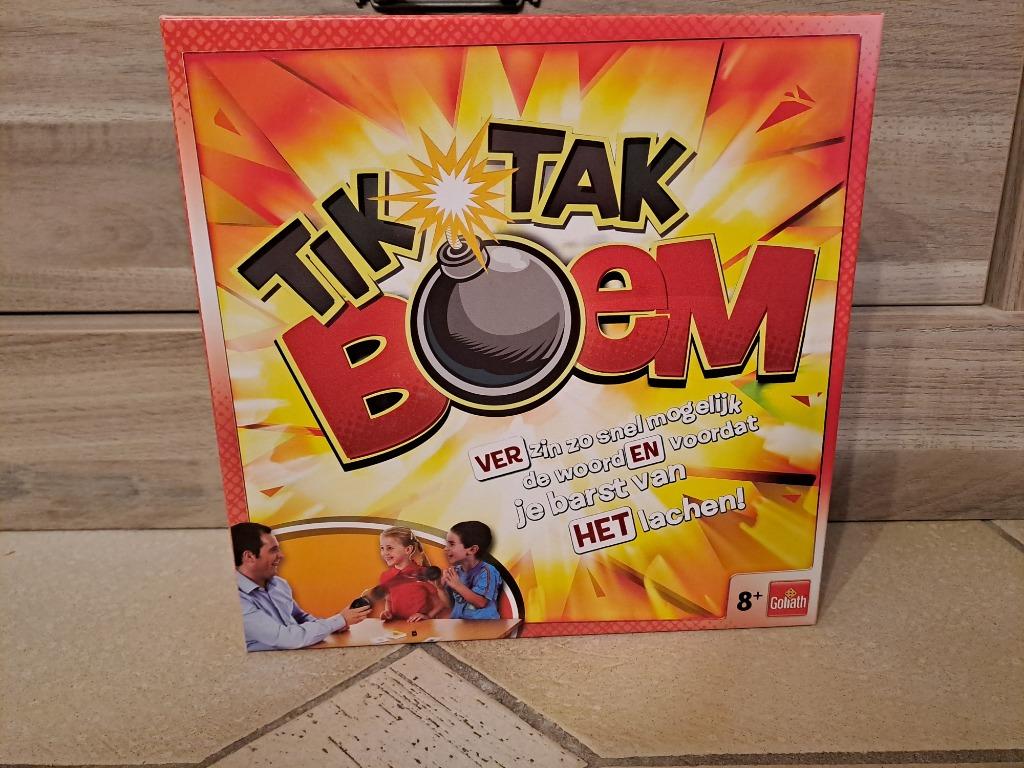 Tik Tak Boem gezelschapsspelletje, Hobby en Vrije tijd, Ophalen, Zo goed als nieuw, Goliath