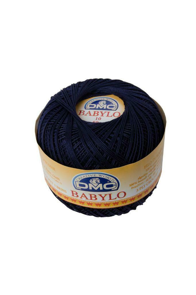 katoen DMC Babylo n10 - 50 gr kleur 823 marineblauw, Hobby en Vrije tijd, Ophalen of Verzenden, Nieuw, Haken, Wol of Garen