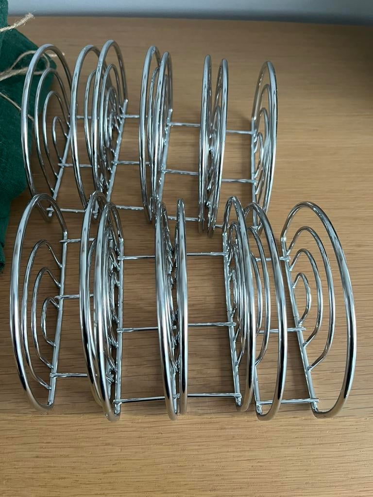 8 servettenhouders in metaal, Ophalen of Verzenden, Nieuw, Metaal