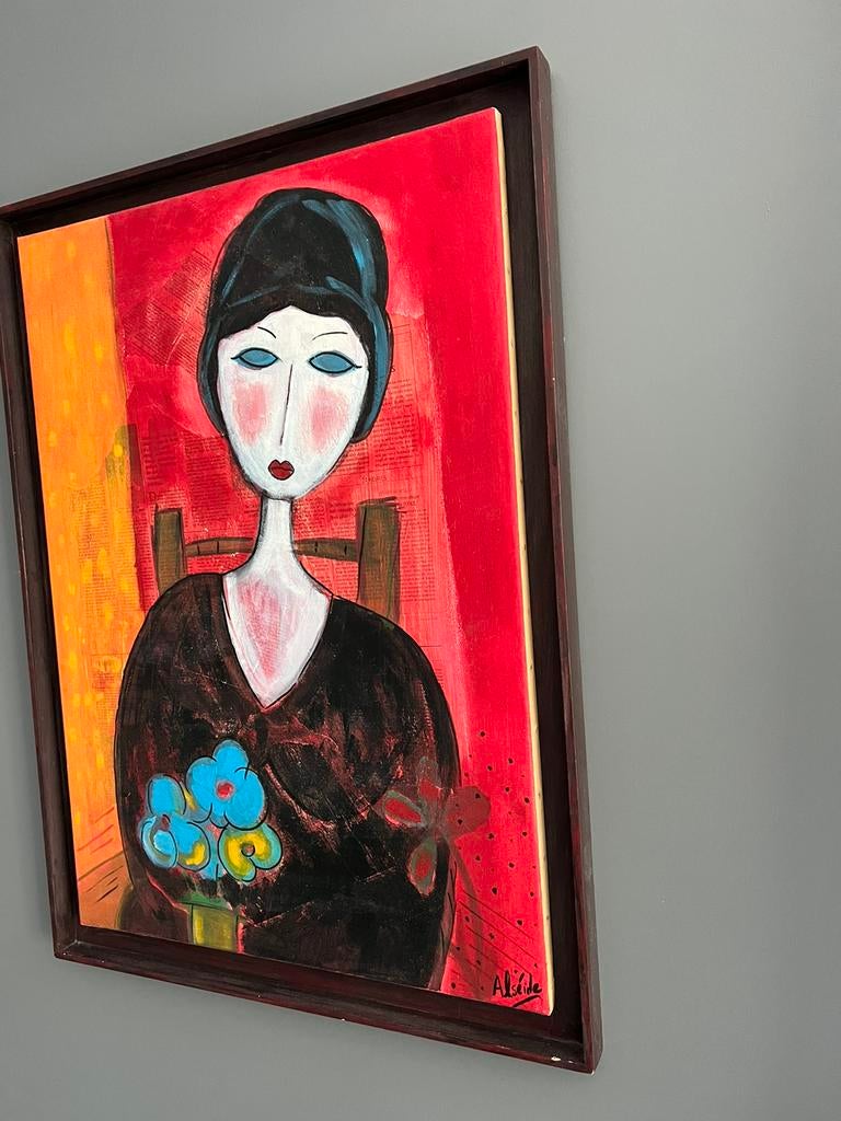 Jolie peinture sur toile, Antiquités & Art
