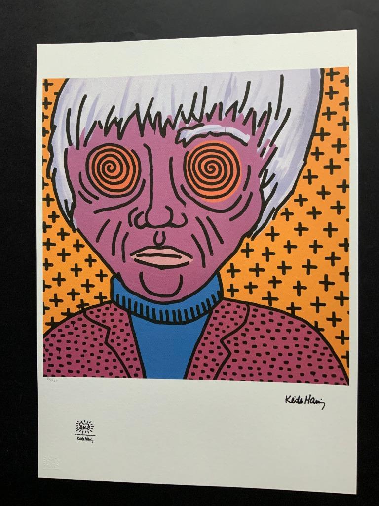 Keith Haring Andy Warholl genummerde litho groot formaat, Antiek en Kunst, Ophalen of Verzenden
