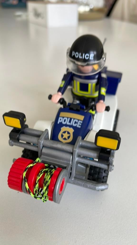 Playmobil politie quad met lier, Ophalen of Verzenden, Gebruikt