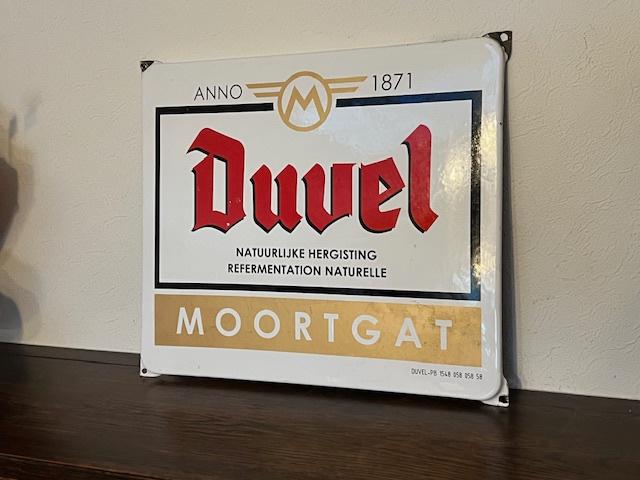 Emaille reclamebord Duvel, Emaillerie Belge, Verzamelen, Biermerken, Ophalen, Duvel