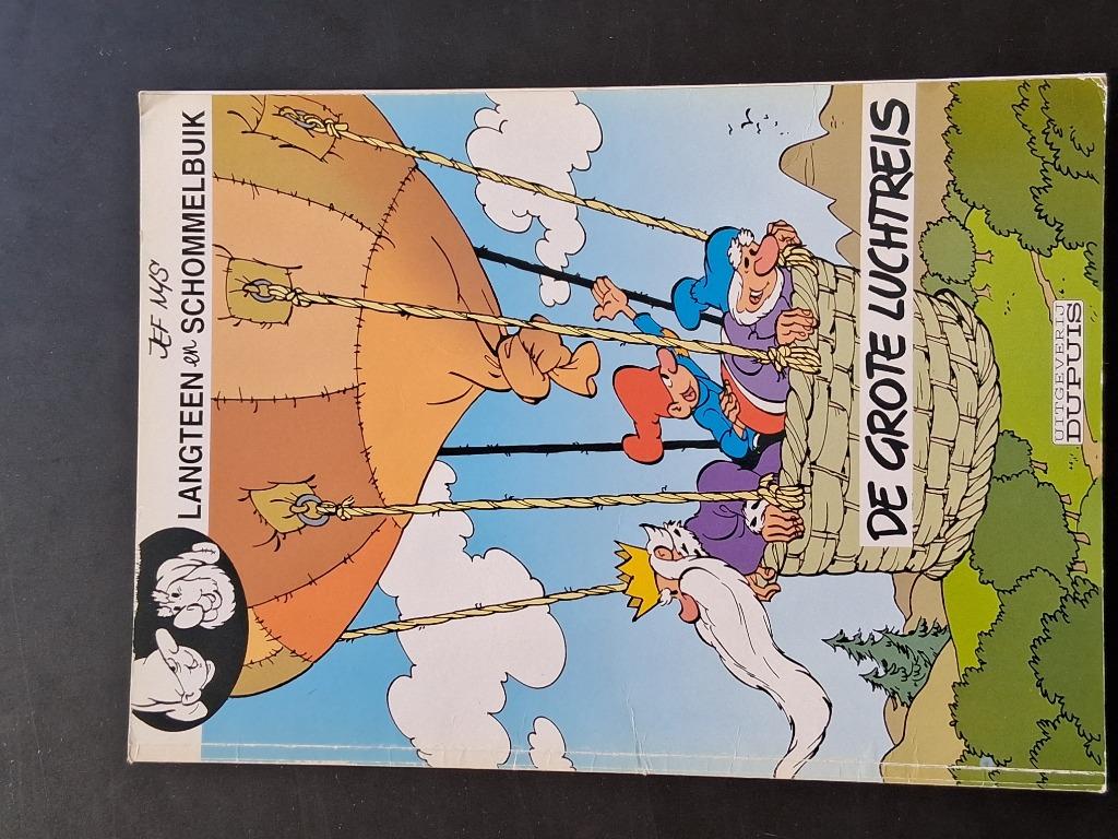 Strip De grote luchtreis: Langsteen en schommelbuik, Eén stripboek, Ophalen, Gelezen, Jef Nys