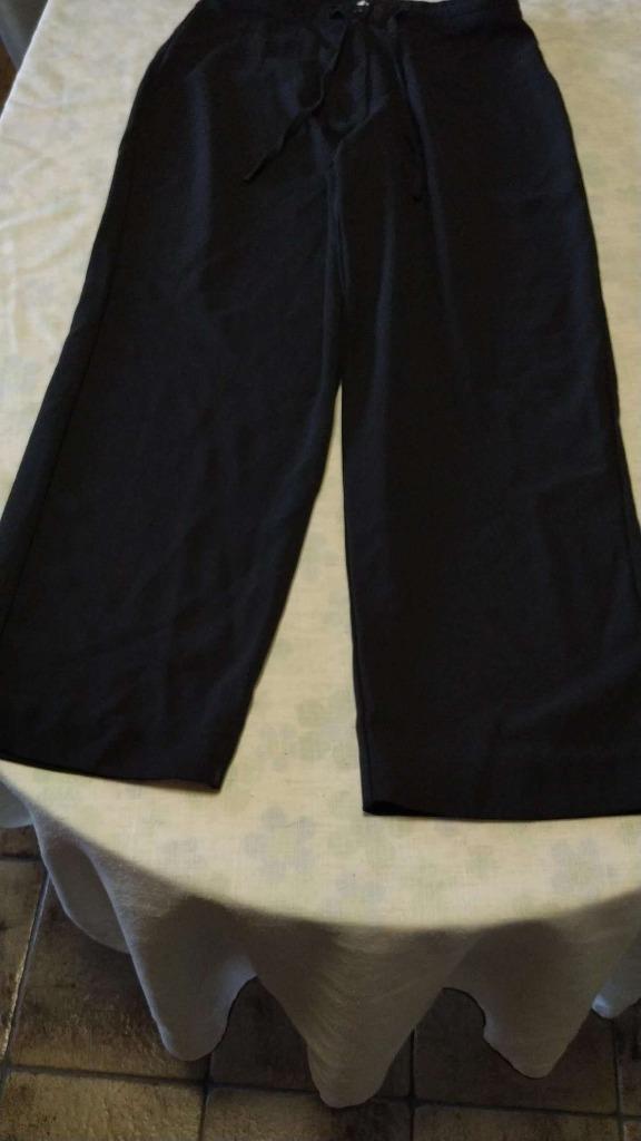 Zwarte wijde broek blanche Porte maat 44, Enlèvement ou Envoi, Taille 42/44 (L)