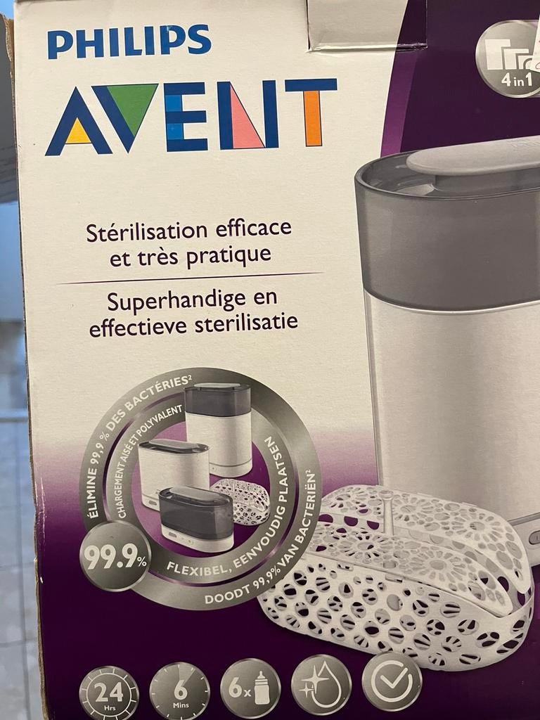 Sterilisator - Philips Avent 4 in 1-6 minuten, Kinderen en Baby's, Babyvoeding en Toebehoren, Zo goed als nieuw, Sterilisator