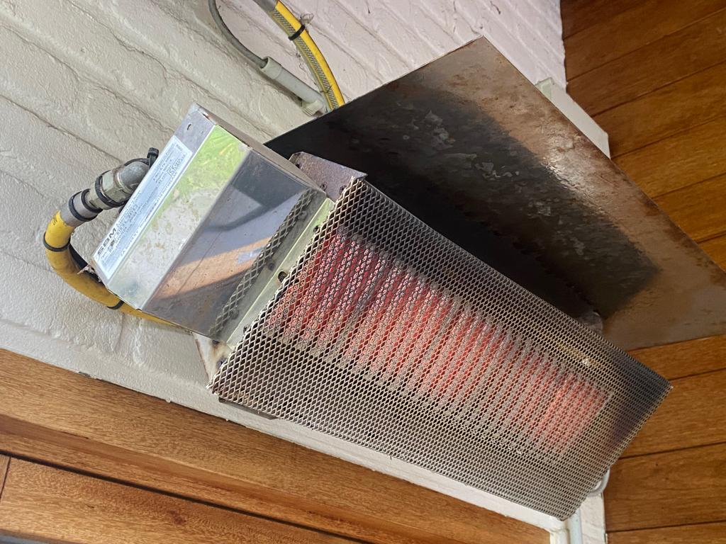 terrasverwarming op aardgas, Tuin en Terras, Ophalen, Gebruikt, Gas, Waterbestendig