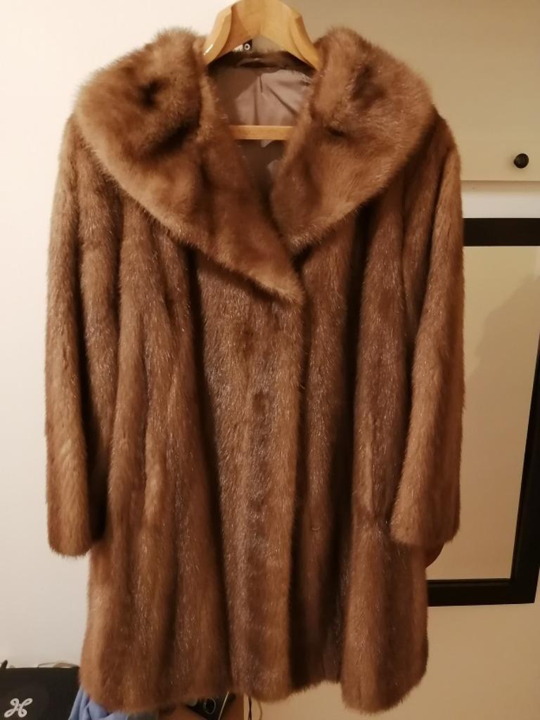 3/4 lange pelsmantel, Kleding | Dames, Jassen | Winter, Ophalen of Verzenden, Gedragen, Maat 36 (S), Bruin