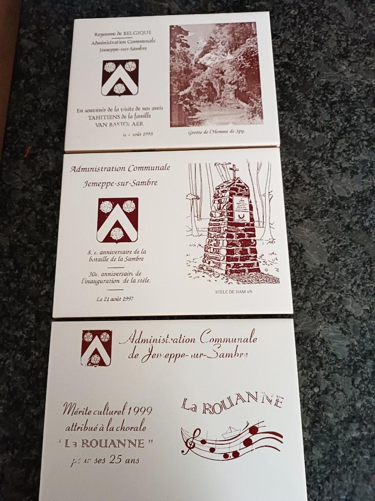 A vendre 3 céramiques personalisées, Enlèvement