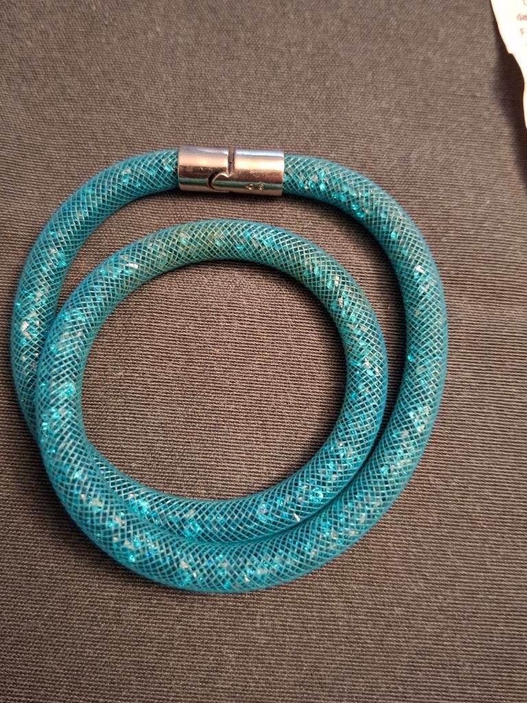 Bracelet swarovski tubulaire bleu, Enlèvement ou Envoi