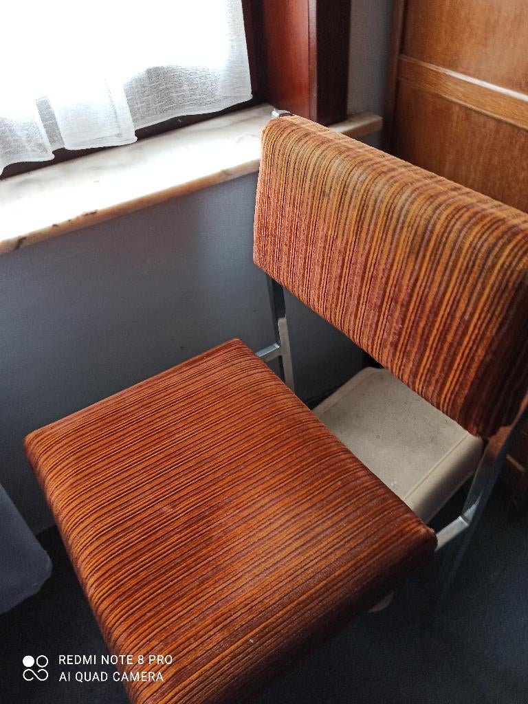 oranje retro stoelen, Ophalen, Gebruikt, Vintage