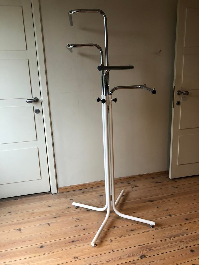 Vintage cremekleurige kledingrek 1970, Ophalen, Zo goed als nieuw