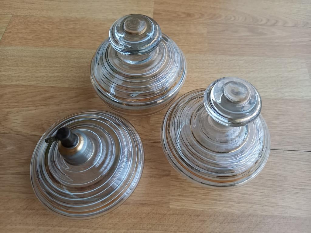 GLAZEN PARFUM SET> VAN MIJN OMA, Antiek en Kunst, Ophalen of Verzenden