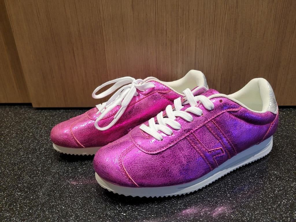Glitter roze sneakers maat 38 (ongedragen), Enlèvement, Neuf, Rose, Sneakers et Baskets