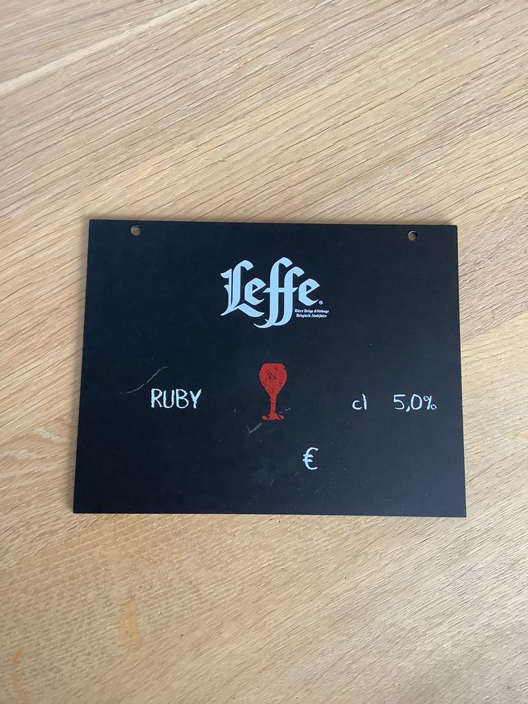 Panneau ardoise publicitaire Leffe scotch CTS, Utilisé, Panneau, Plaque ou Plaquette publicitaire