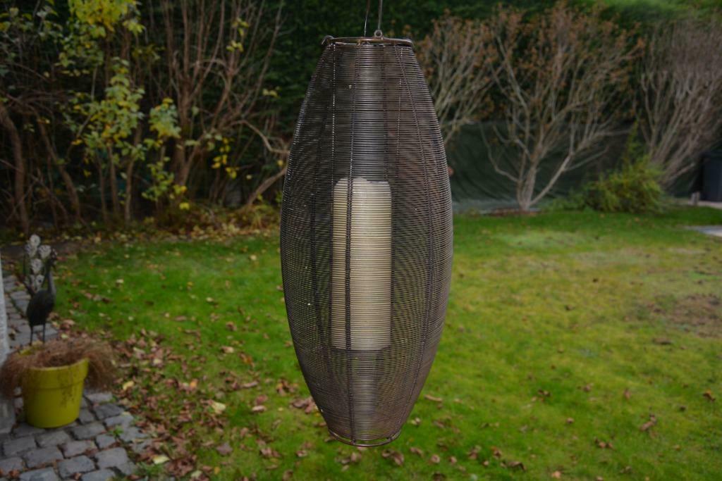 lantaarn met kaars, Ophalen, 25 tot 50 cm, Zwart, Zo goed als nieuw