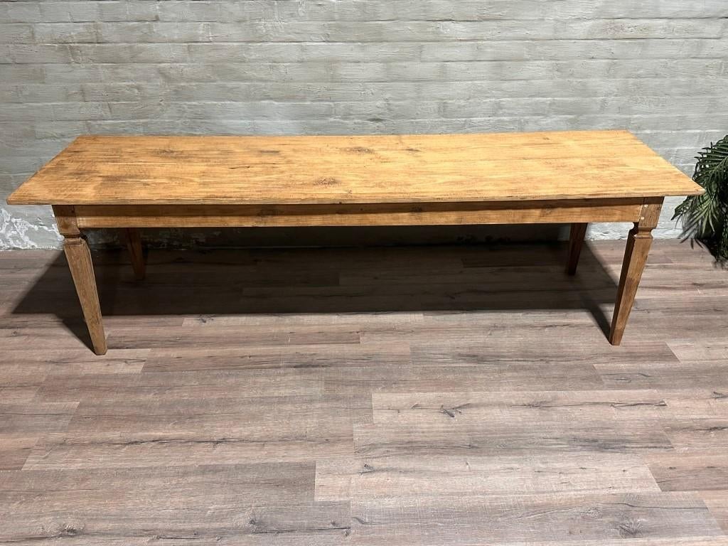 Smalle lange boerentafel - 280 x 85 cm + 79 cm hoog, Huis en Inrichting, Tafels | Eettafels, Zo goed als nieuw, 50 tot 100 cm