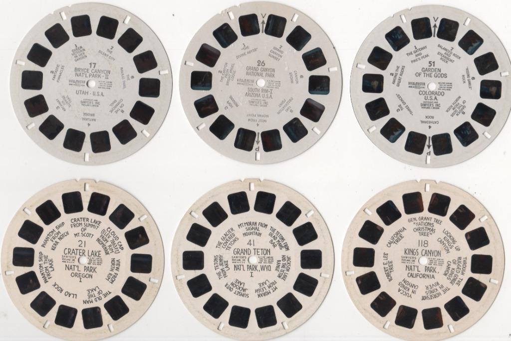 View-master USA  U.S.A.  Lot de 6 disques parcs nationaux, Enlèvement ou Envoi
