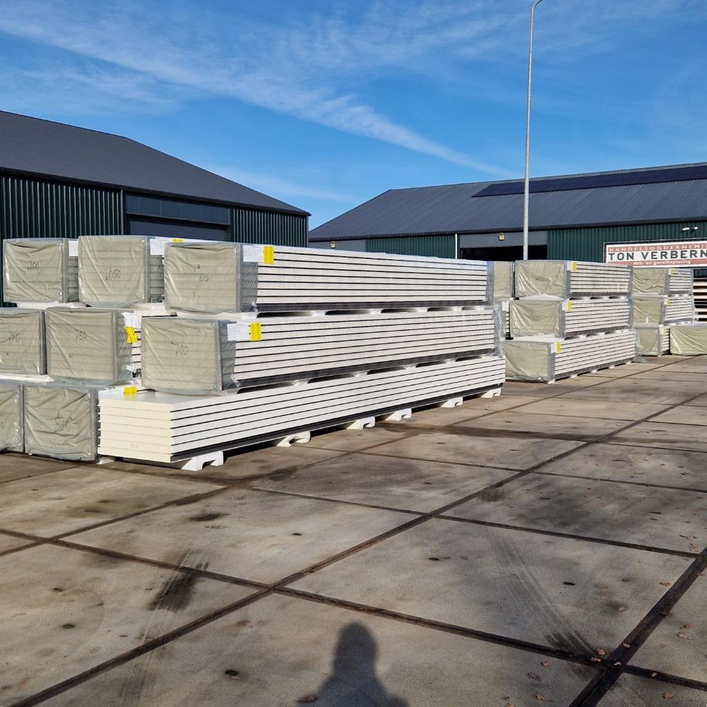Sandwichpanelen voor wand 60 en 80 mm dik, ral 7016/9002, Enlèvement, Neuf, Autres matériaux, 50 à 100 mm