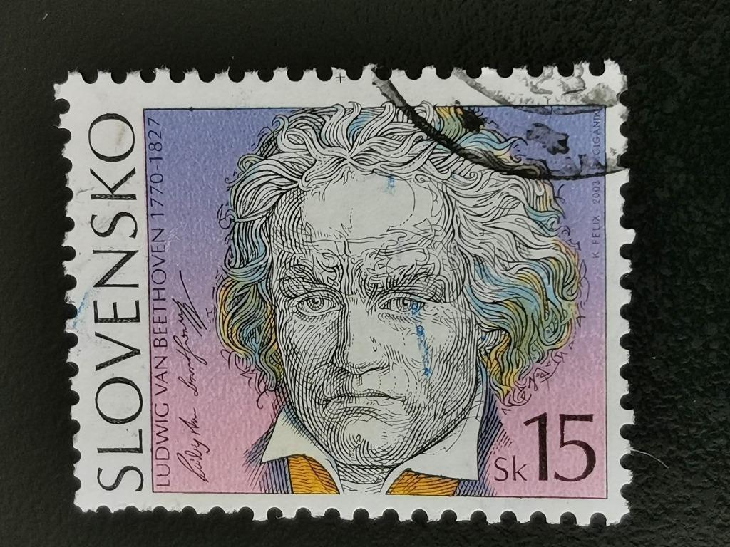 Slovaquie 2003 - musique - Ludwig van Beethoven, compositeur, Enlèvement ou Envoi, Autres pays, Affranchi
