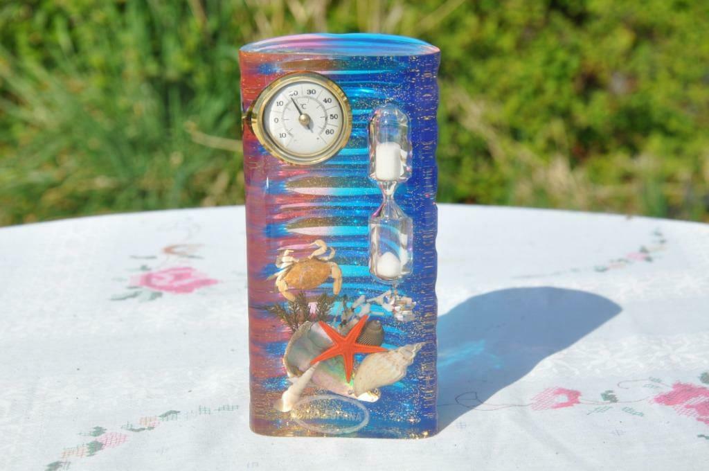 §  thermomètre avec sablier kitch decor marine, Ophalen of Verzenden