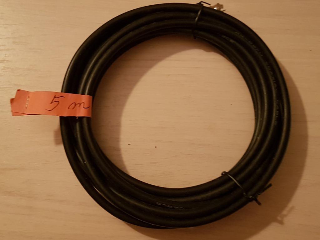 Kabel van 5 M voor TV coditel kleuren zwart, Audio, Tv en Foto, Audiokabels en Televisiekabels, Ophalen of Verzenden, Zo goed als nieuw