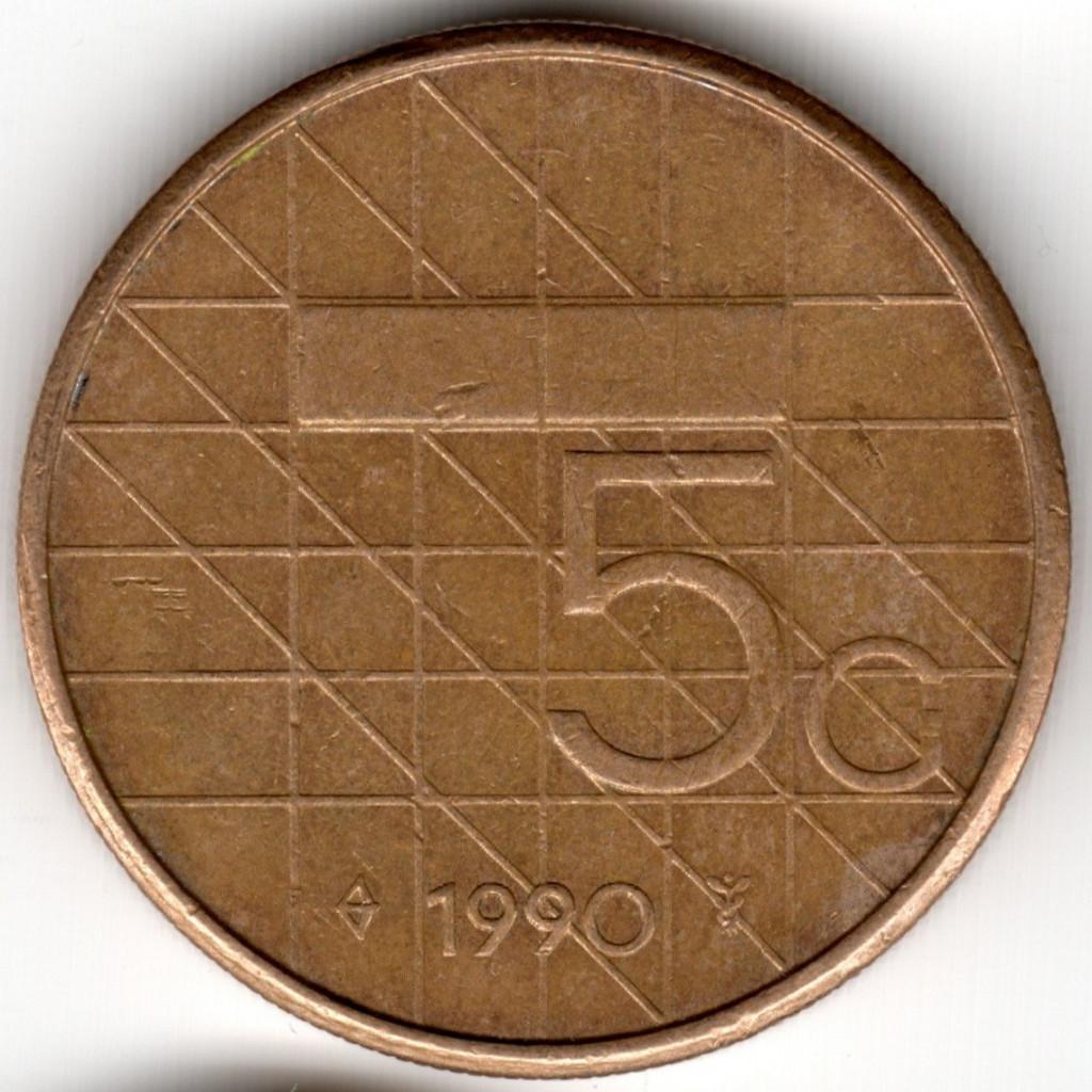 Pays-Bas : 5 florins 1990 KM #210 Ref 16529, Enlèvement ou Envoi, Reine Beatrix, 5 florins, Monnaie en vrac