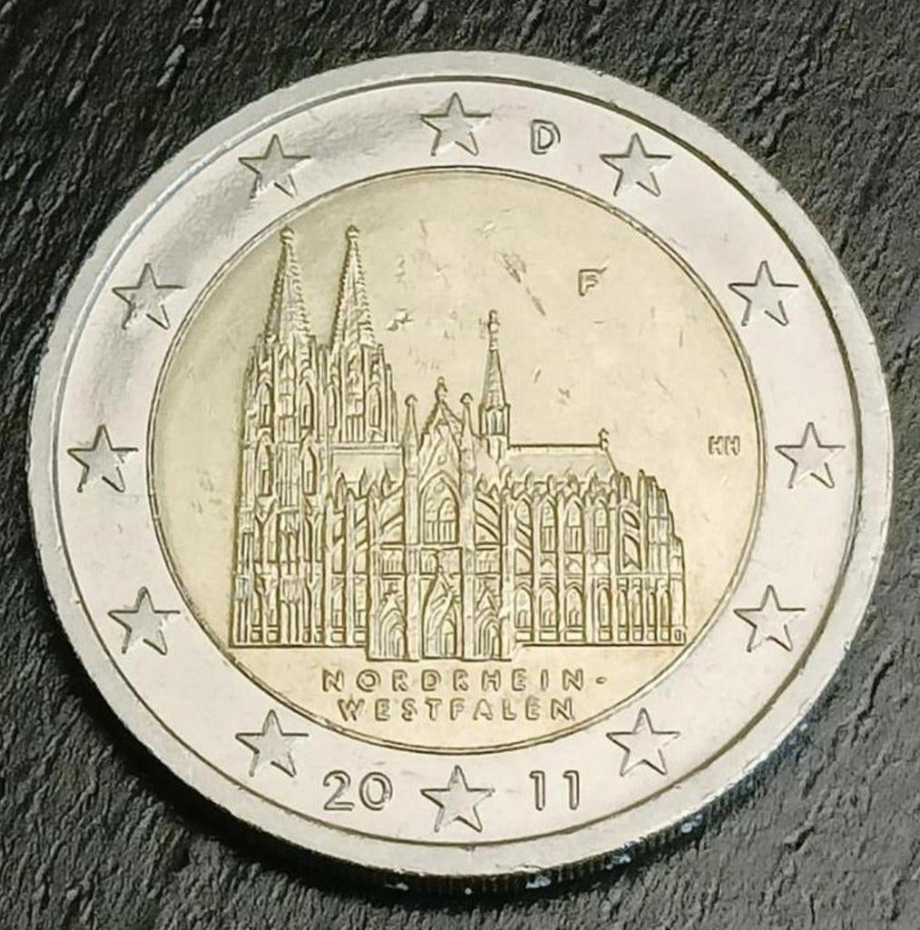 2 euro Duitsland 2011 Dom van Keulen Nordrhein Westfalen J, Ophalen of Verzenden, Duitsland, 2 euro, Losse munt