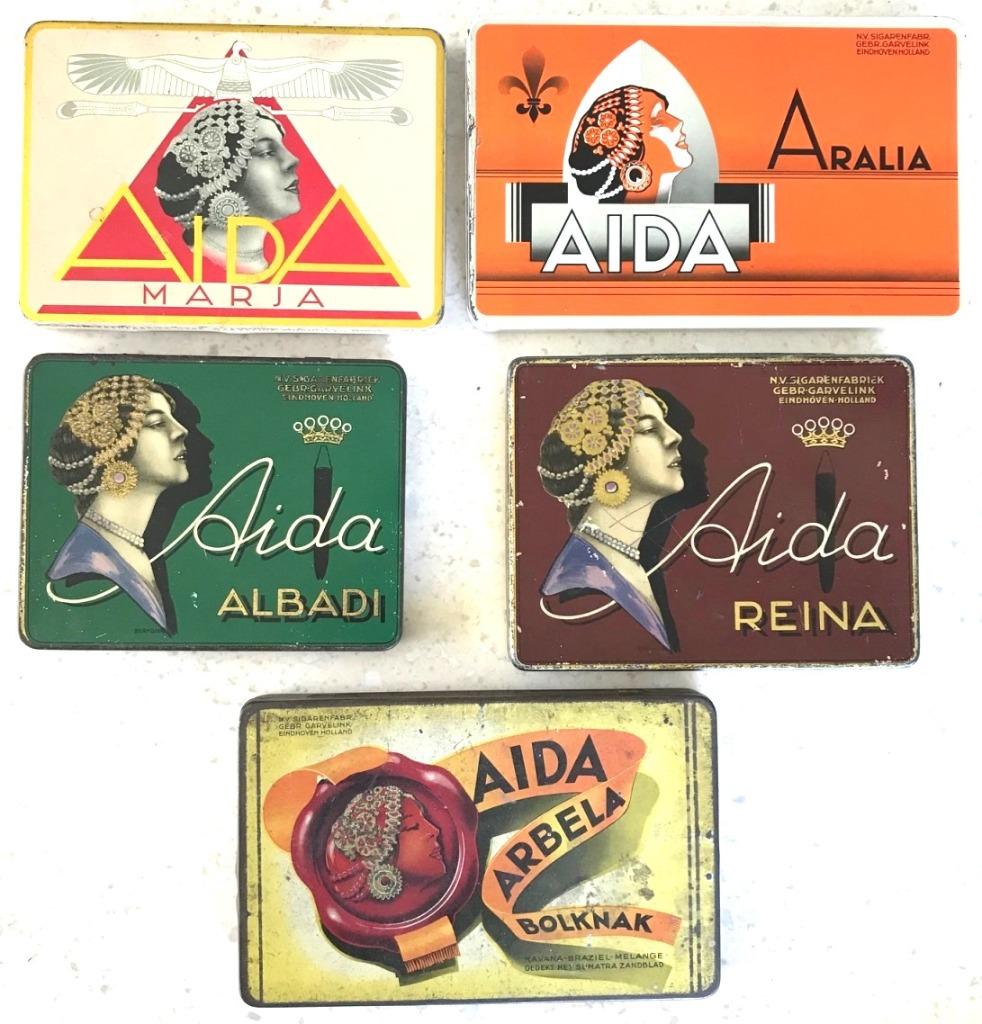 Blikken dozen Aida sigaren, Verzamelen, Blikken, Ophalen of Verzenden, Zo goed als nieuw, Overige
