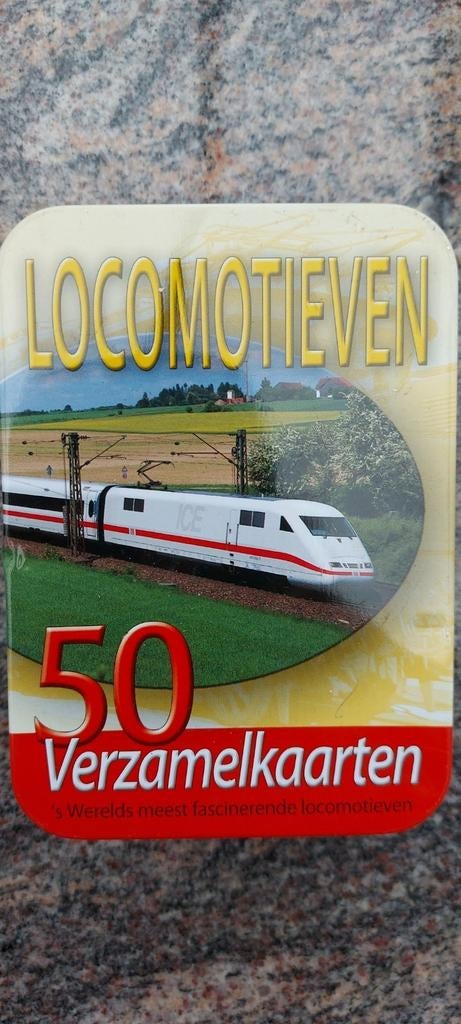 50 verzamelkaarten van meest fascinerende locomotieven, Boeken, Ophalen of Verzenden, Zo goed als nieuw