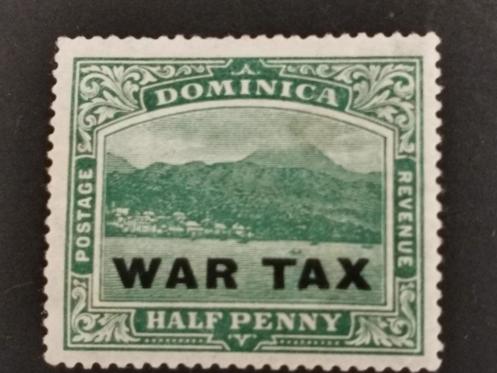 Dominica 1918 - opdruk WAR TAX  in vet *, Ophalen of Verzenden, Postfris, Noord-Amerika