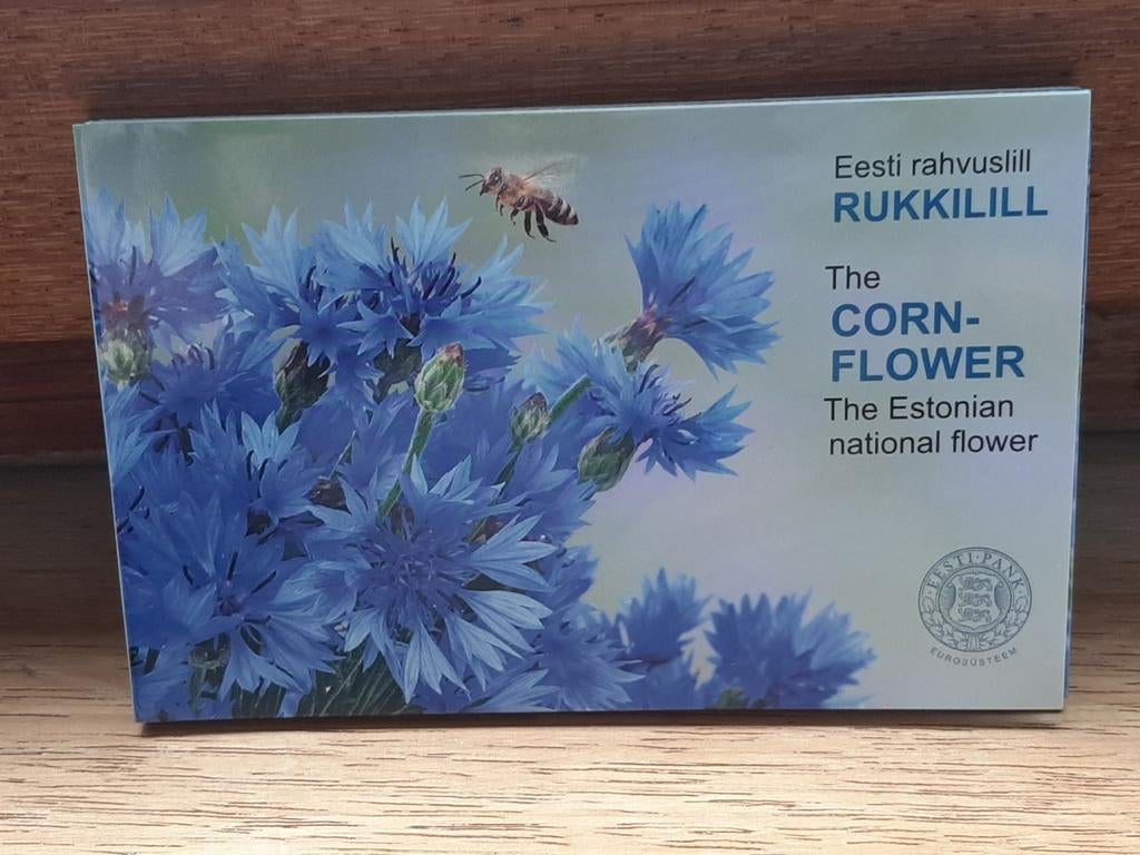 Estland 2024 Korenbloem / BU coincard, Ophalen of Verzenden, Estland, 2 euro, Losse munt