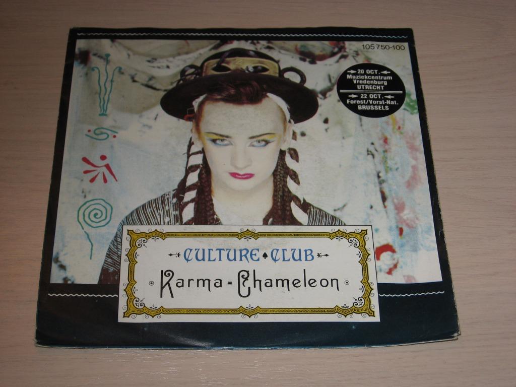 Disque vinyl 45 tours culture club karma chameleon, Ophalen of Verzenden, Zo goed als nieuw, Overige genres