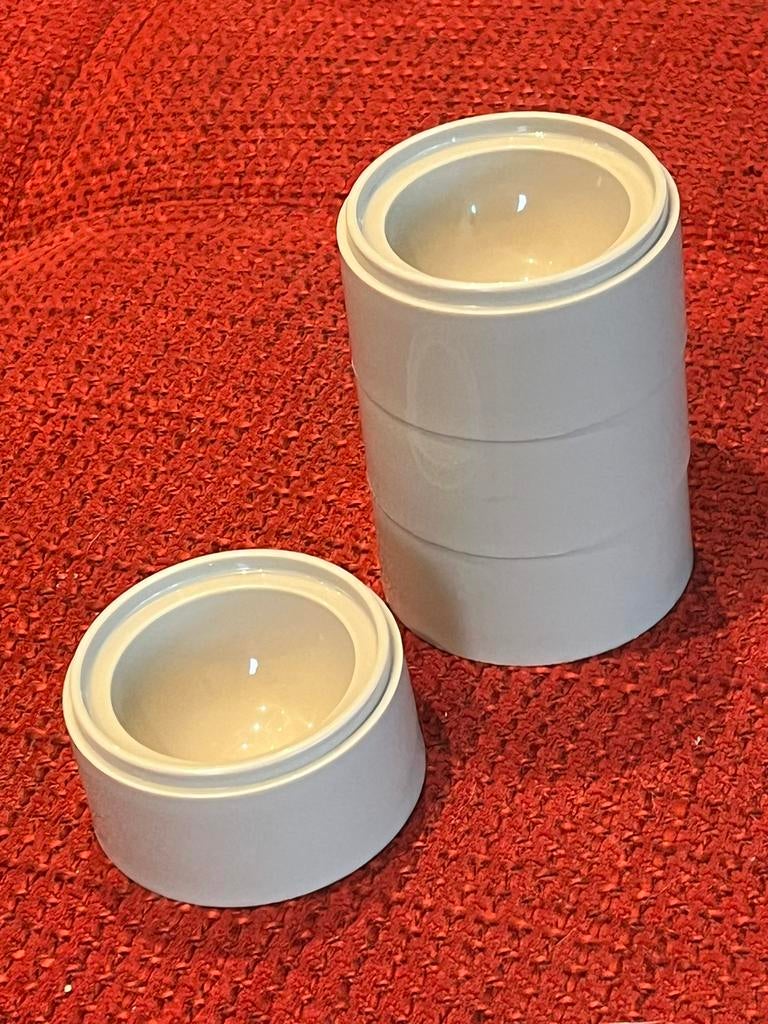 SET vintage 4x eierdopjes Tupperware met deksels, Verzamelen, Ophalen