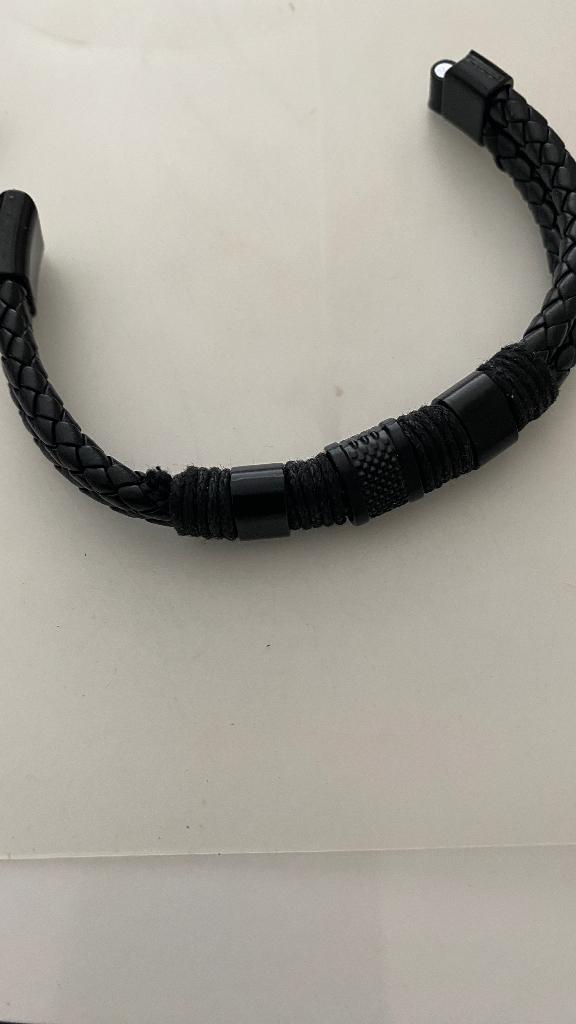 armband, Ophalen of Verzenden, Nieuw, Zwart, Leer