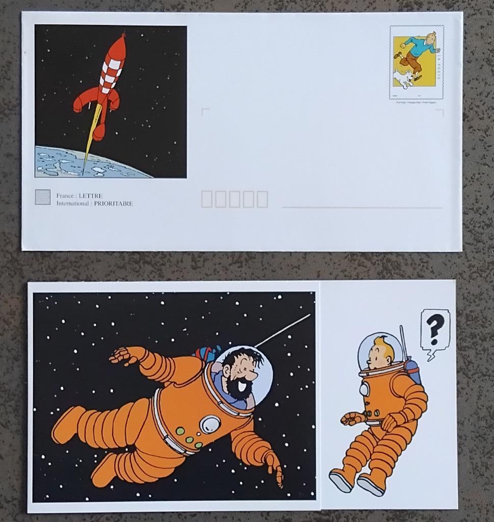France  :  Prêt à poster neuf  : " 7 à 77 ans" Tintin, Enlèvement ou Envoi, Tintin