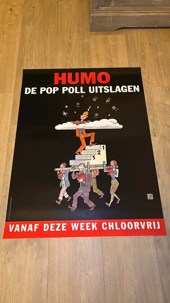Joost swarte affiche humo 1993, Verzamelen, Stripfiguren, Ophalen of Verzenden, Zo goed als nieuw