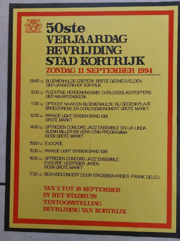 oude affiche Kortrijk (1994), Ophalen of Verzenden