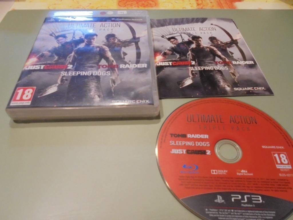 Playstation 3 Ultimate Action Triple Pack (CIB), Avontuur en Actie, Gebruikt, Vanaf 18 jaar, 1 speler