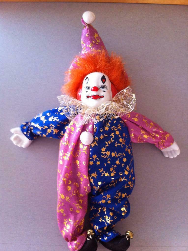 paars/blauwe clown zittend, Ophalen of Verzenden, Zo goed als nieuw