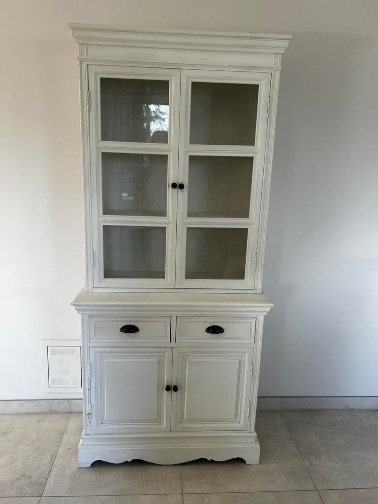 Vitrine kast Maison Du Monde Joséphine, Huis en Inrichting, Ophalen, Gebruikt, Met deur(en), Grenenhout