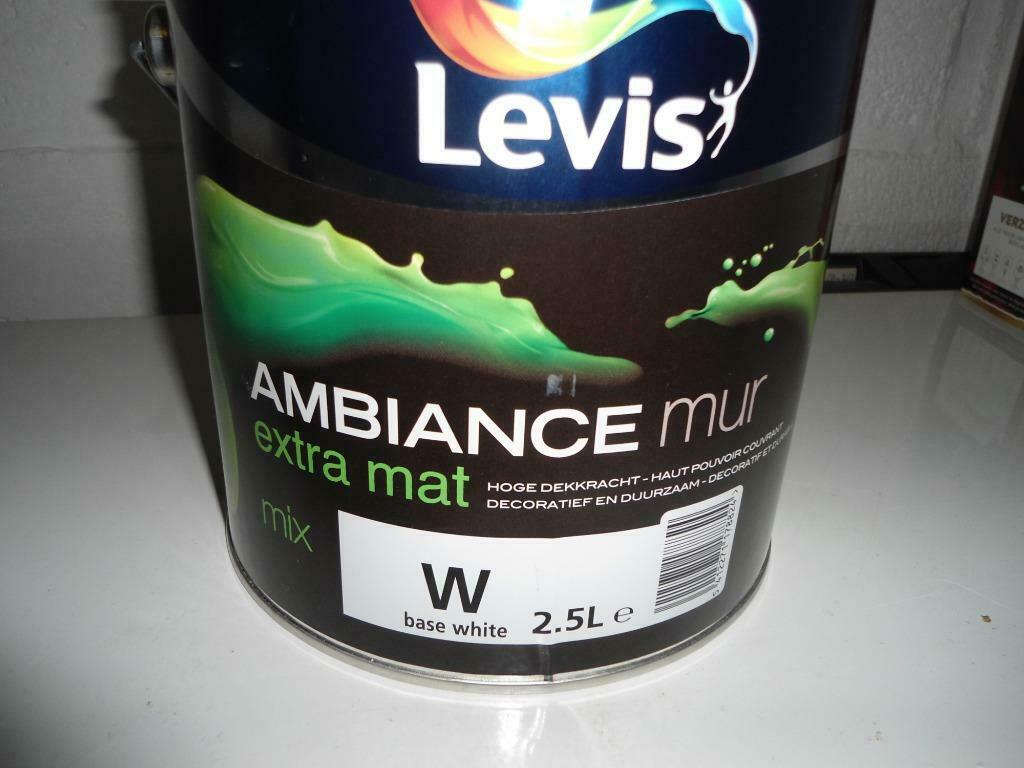 verf levis ambiance Mur extra mat RAL 9001 Crèmewit, Minder dan 5 liter, Ophalen of Verzenden, Nieuw, Verf