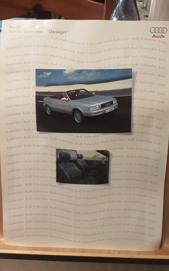 Audi cabriolet brochure, Livres, Enlèvement ou Envoi, Comme neuf, Audi