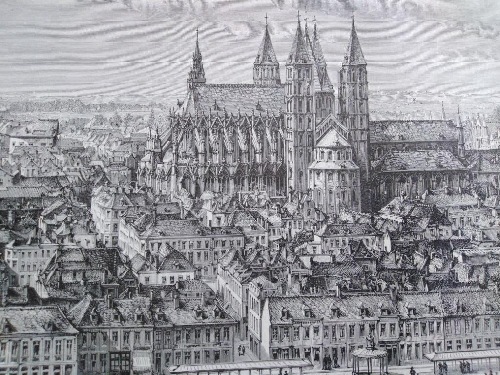 1888 - Panorama de Tournai avec la Notre Dame, Enlèvement ou Envoi