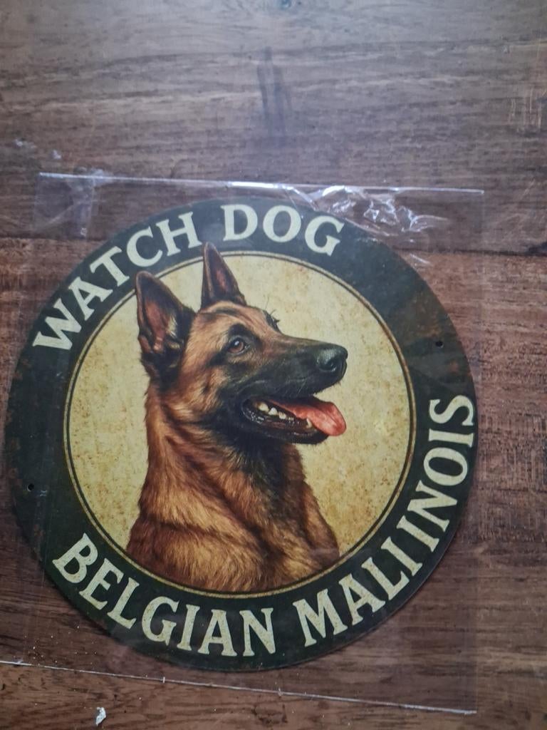 Plaque métal malinois, Ophalen of Verzenden