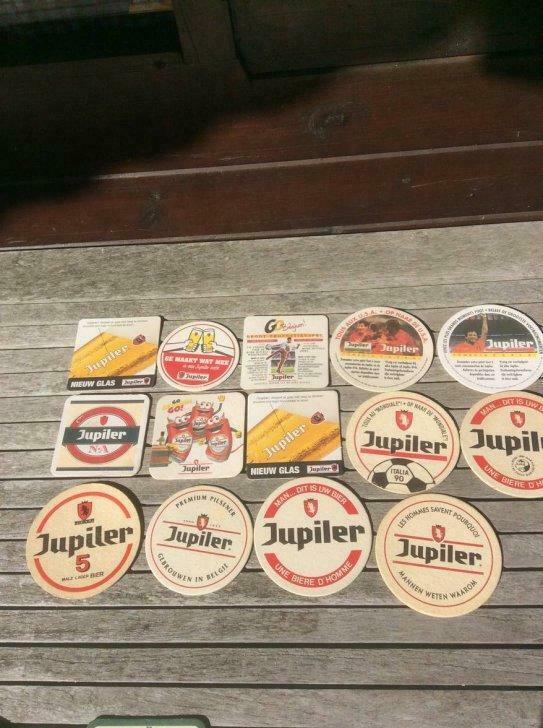 oude bierviltjes jupiler-supra mechelen -palm, Ophalen of Verzenden, Gebruikt