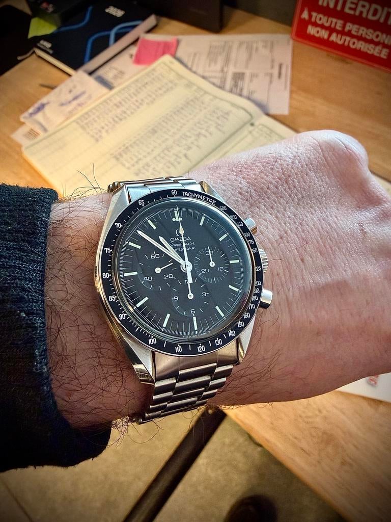 Omega Speedmaster 1971, Handtassen en Accessoires, Horloges | Heren, Ophalen, Zo goed als nieuw, Omega